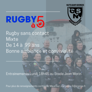 rugby 5 - horaires - contact